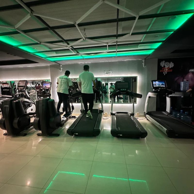 Cardio section in use